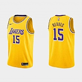 Men's Los Angeles Lakers #15 Austin Reaves Gold Stitched Jersey,baseball caps,new era cap wholesale,wholesale hats